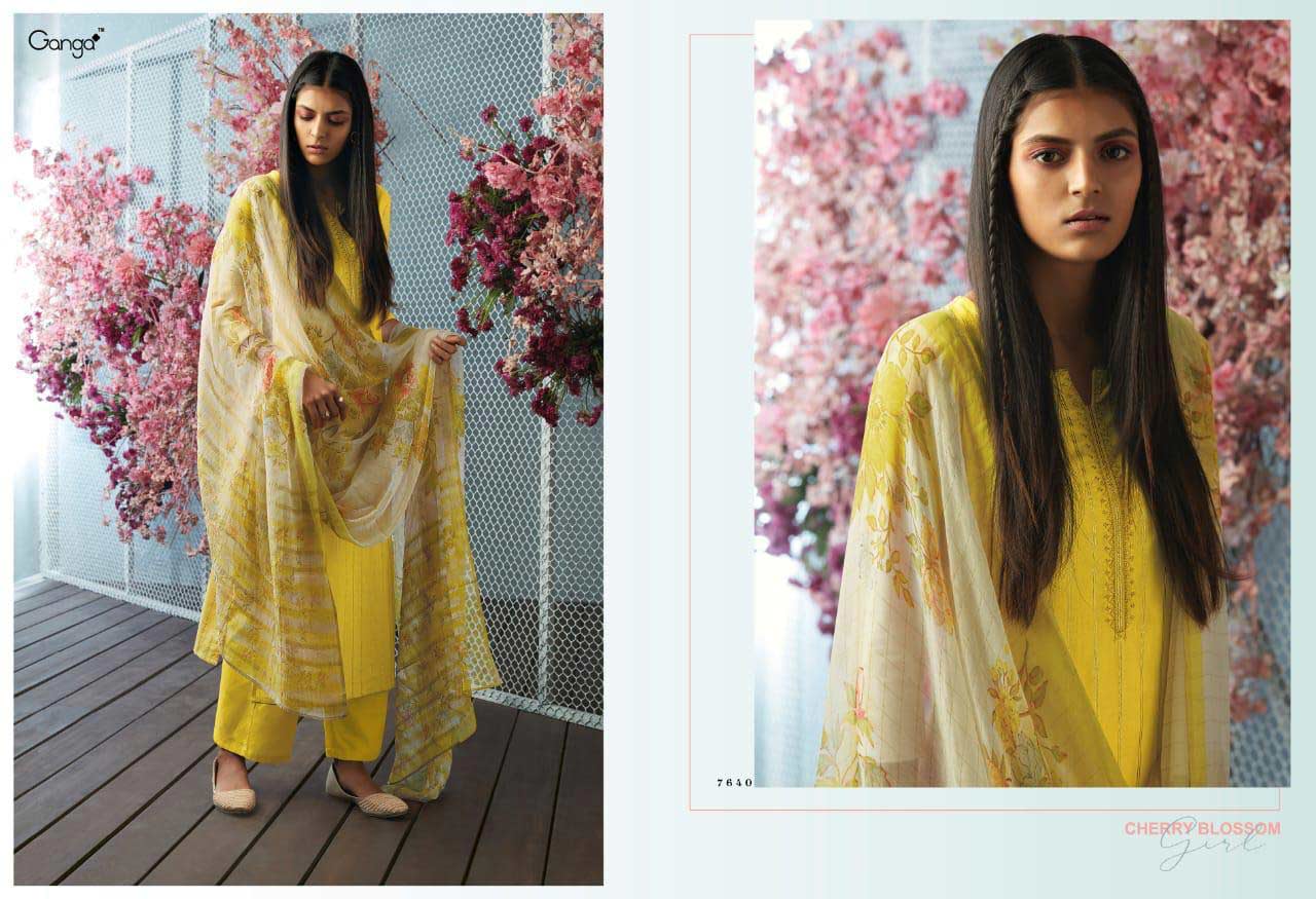 Cherry Blossom By Ganga Wholesale Cotton Suit Cherry Blossom By Ganga Wholesale Cotton Suit